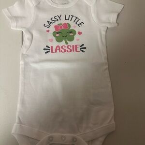 White Sassy Little Lassie Bodysuit